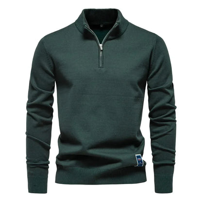 Maglione Uomo con Mezza Zip Classico e Comfort Regular Fit