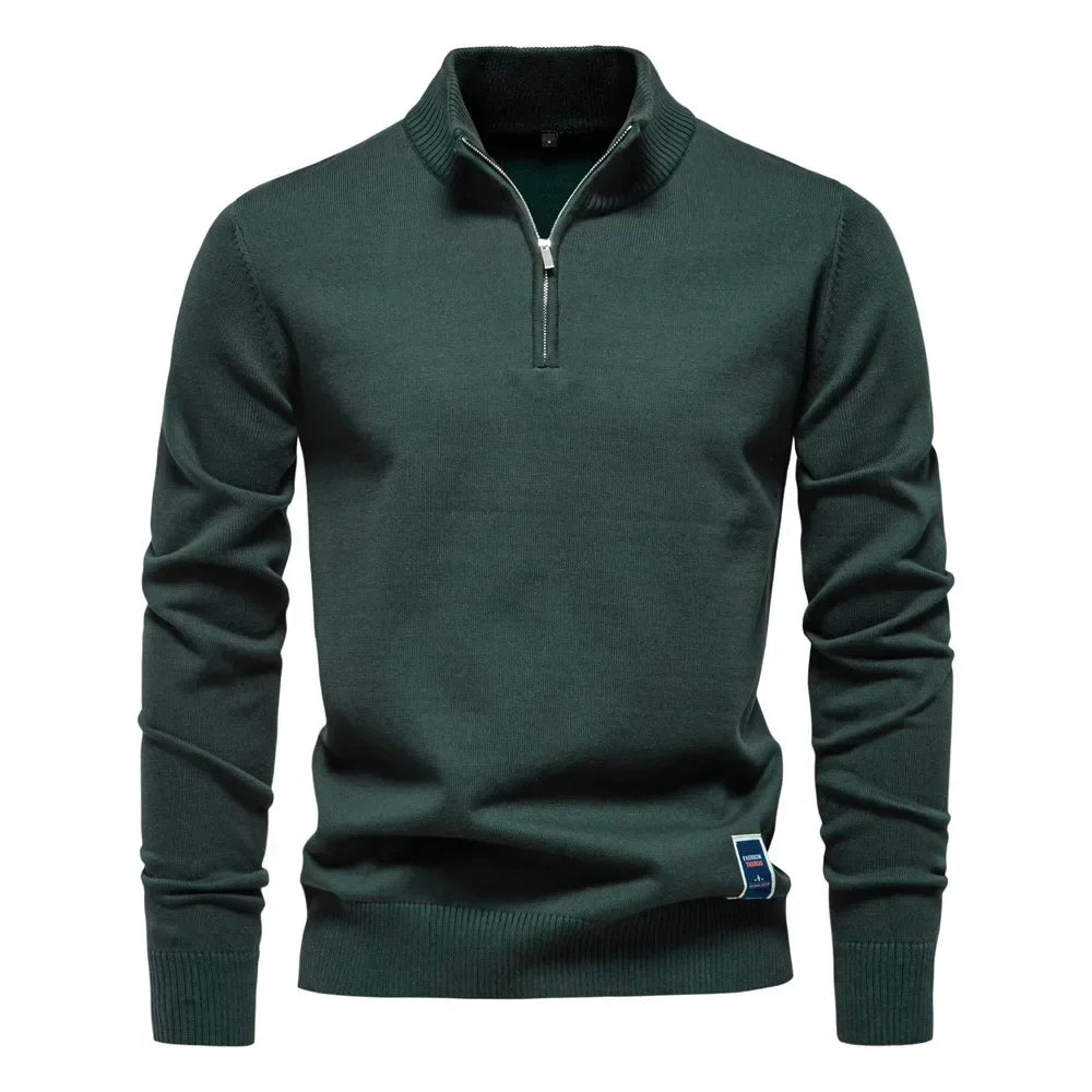 Maglione Uomo con Mezza Zip Classico e Comfort Regular Fit - Brentozzi