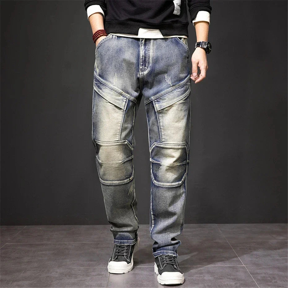 Jeans Uomo Dritti con Rinforzi al Ginocchio - Brentozzi