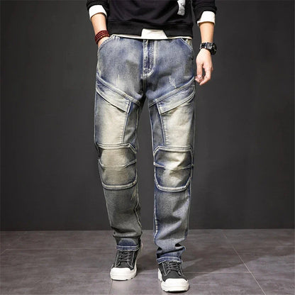 Jeans Uomo Dritti con Rinforzi al Ginocchio - Brentozzi