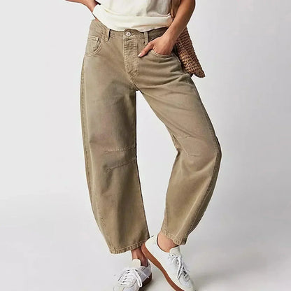 Jeans Donna Baggy Vita Alta Vestibilità Ampia - Brentozzi