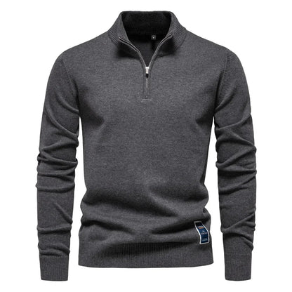 Maglione Uomo con Mezza Zip Classico e Comfort Regular Fit