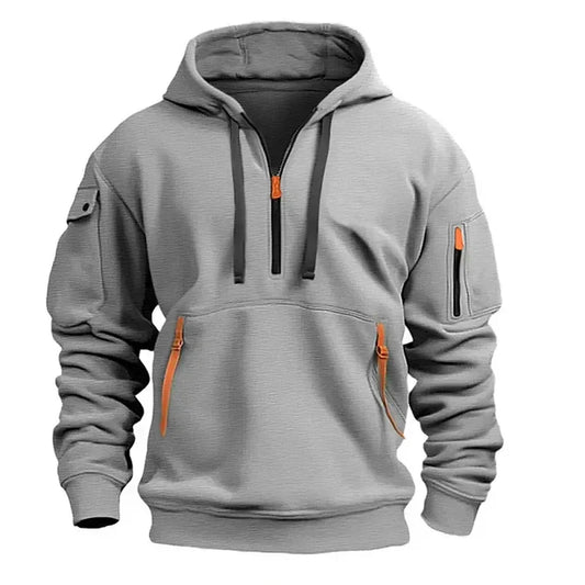 Felpa Uomo con Mezza Zip Comoda Funzionale - Brentozzi