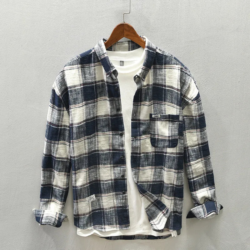 Camicia Uomo a Quadri Manica Lunga