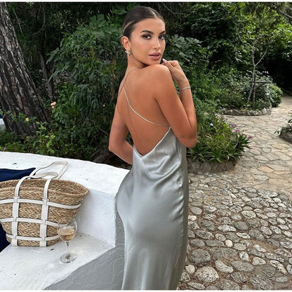 Abito Donna Smanicato con Schiena Scoperta