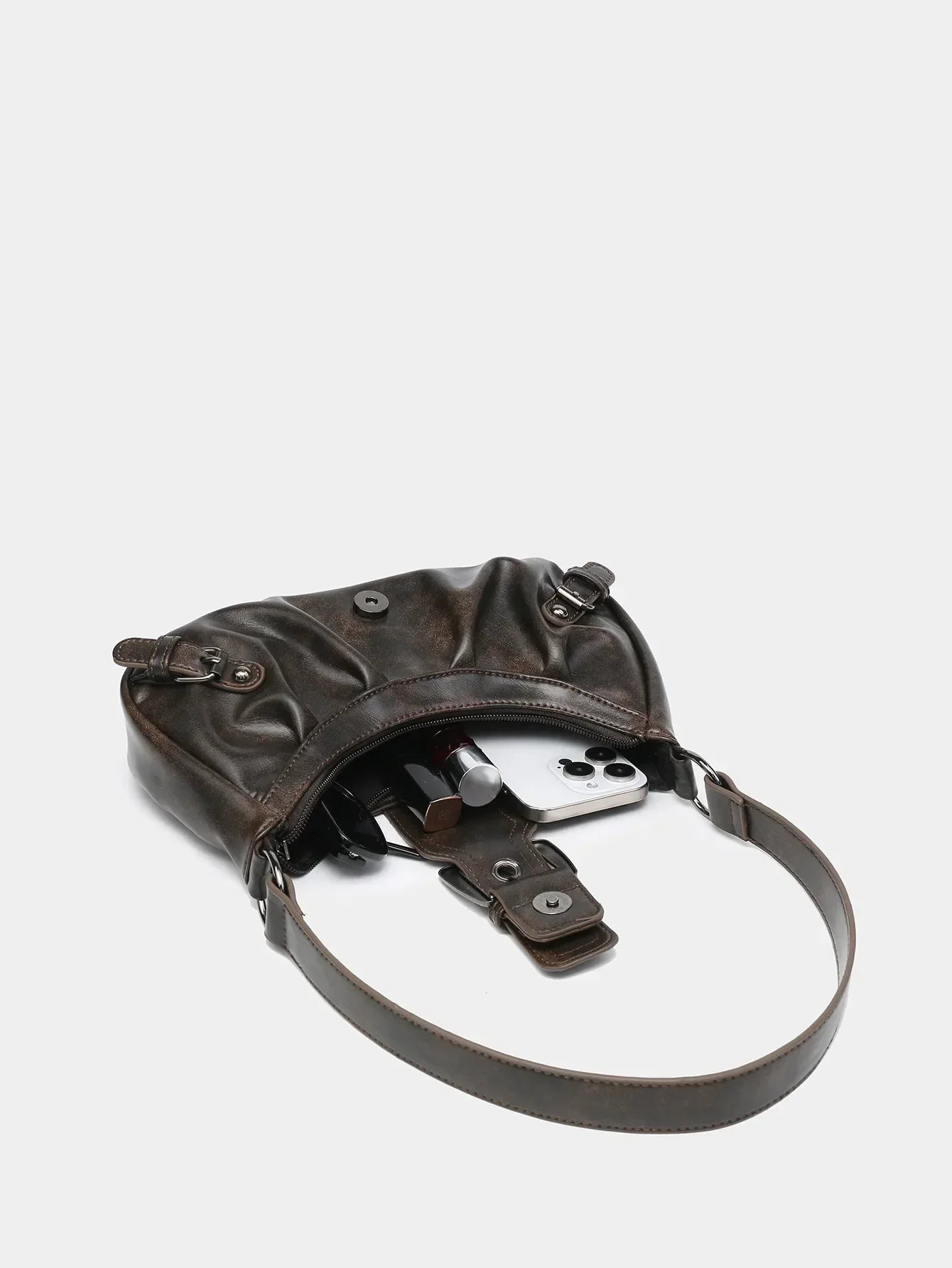 Borsa Tracolla Donna Vintage con Borchie Stile Y2K