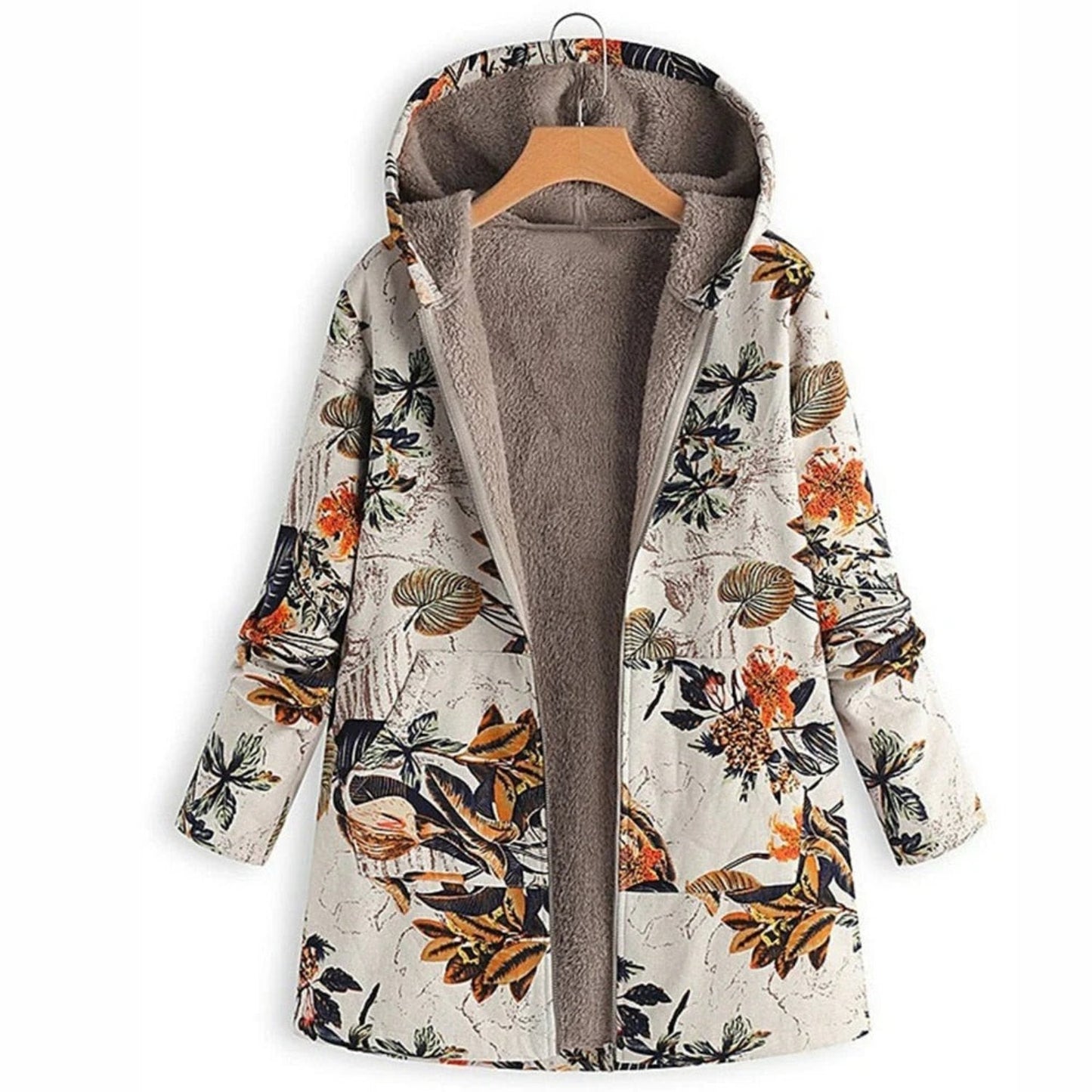 Giacca Donna Casual in Tessuto Morbido con Stampa Floreale