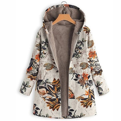 Giacca Donna Casual in Tessuto Morbido con Stampa Floreale