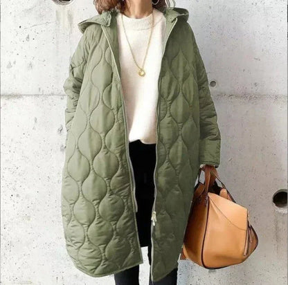Parka Donna con Cappuccio e Stampa Regular Fit