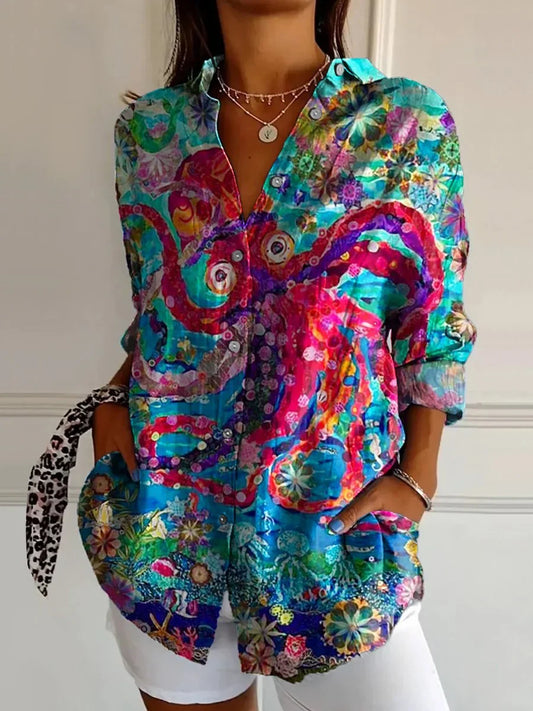 Camicia Donna Manica Lunga con Abbottonatura Frontale - Brentozzi