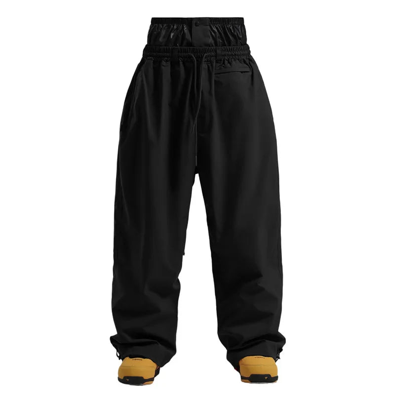 Pantaloni Sci Unisex Stile Cargo Vestibilità Larga