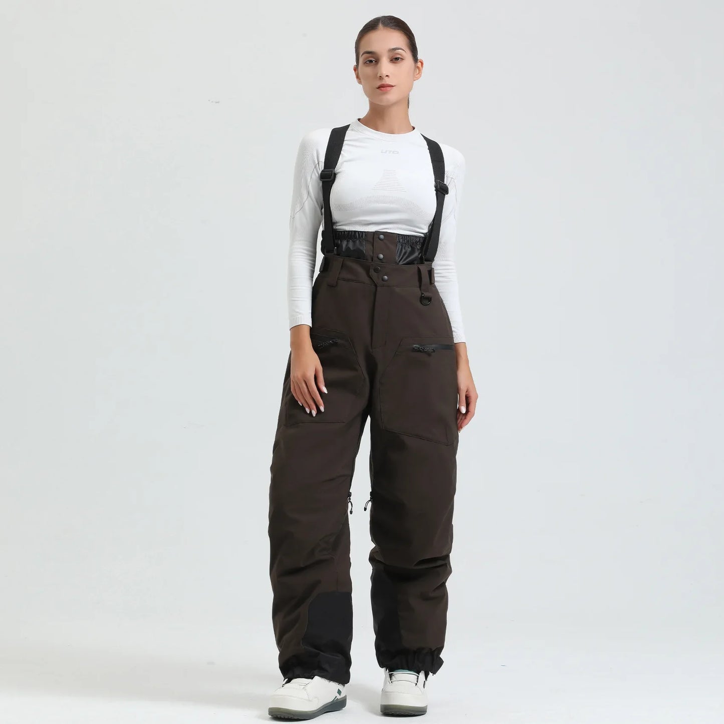 Pantaloni Sci Unisex con Bretelle Funzionali Invernali