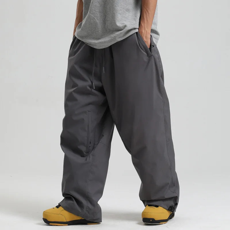 Pantaloni Unisex in Tessuto Elastico Vita Alta Vestibilità Ampia