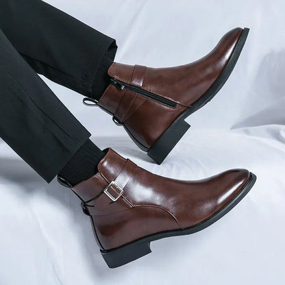 Stivali Chelsea Uomo Design Classico Caviglia