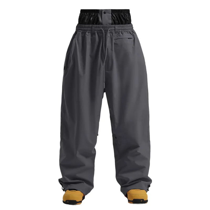 Pantaloni Sci Unisex Stile Cargo Vestibilità Larga