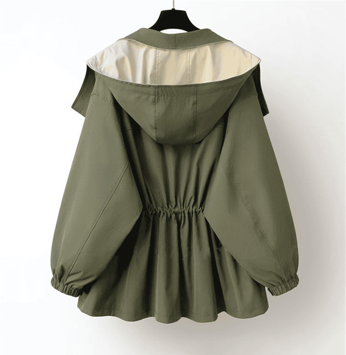 Giacca Oversize Donna con Cappuccio Design a Strati