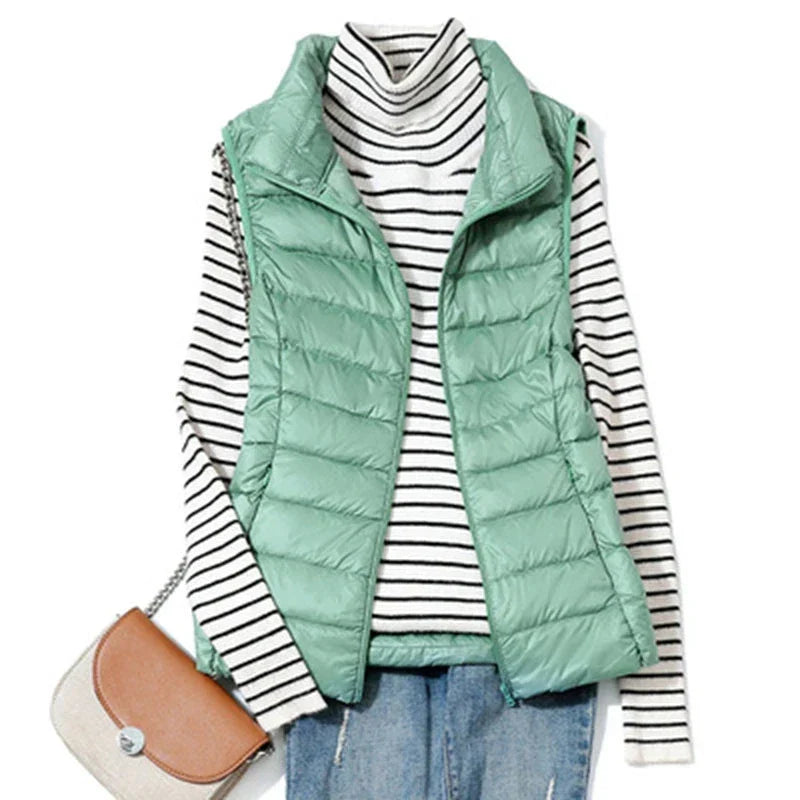 Gilet Imbottito Donna Leggero Primavera Autunno