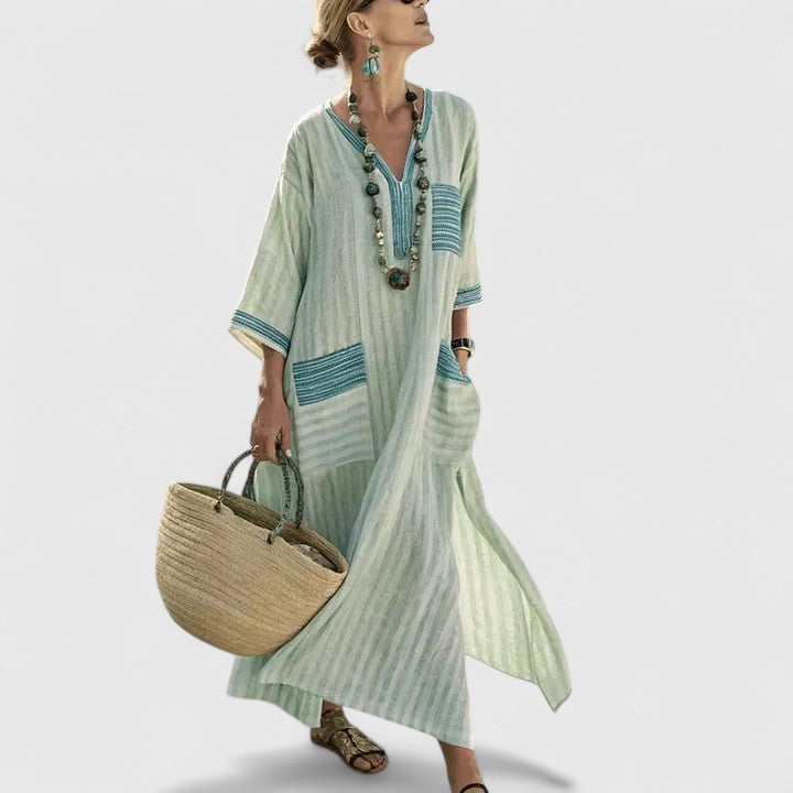 Abito Maxi Donna Boho Tasche