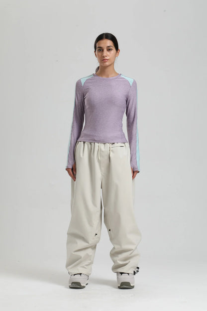 Pantaloni Sci Unisex Stile Cargo Vestibilità Larga