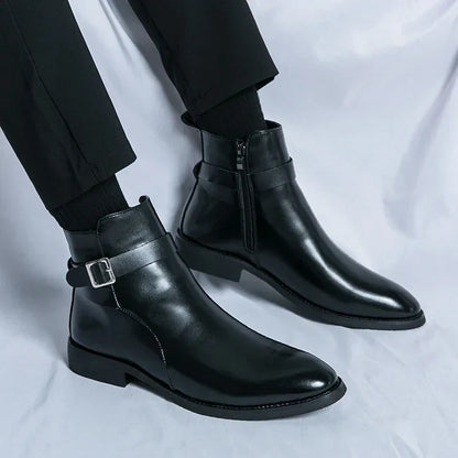 Stivali Chelsea Uomo Design Classico Caviglia