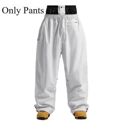 Pantaloni Unisex in Tessuto Elastico Vita Alta Vestibilità Ampia