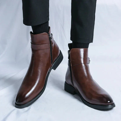 Stivali Chelsea Uomo Design Classico Caviglia