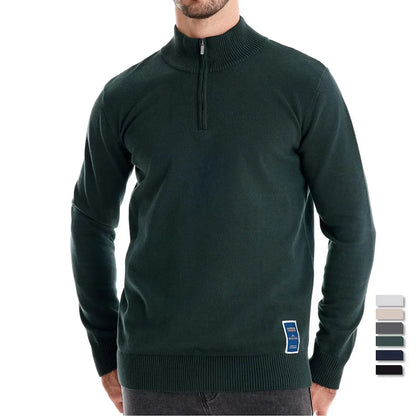 Maglione Uomo con Mezza Zip Classico e Comfort Regular Fit