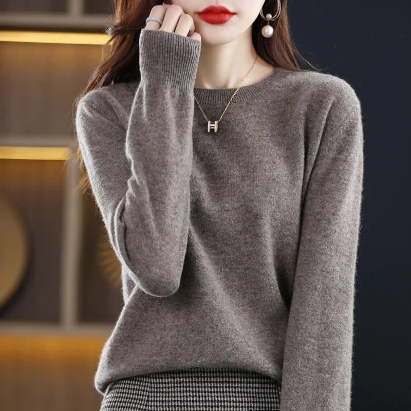 Maglione Donna in Cashmere Girocollo Classico Elegante - Brentozzi