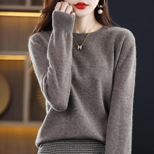 Maglione Donna in Cashmere Girocollo Classico Elegante - Brentozzi