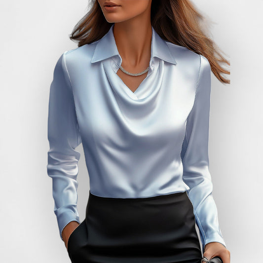 Blusa Donna Satinata Elegante Scintillante - Brentozzi