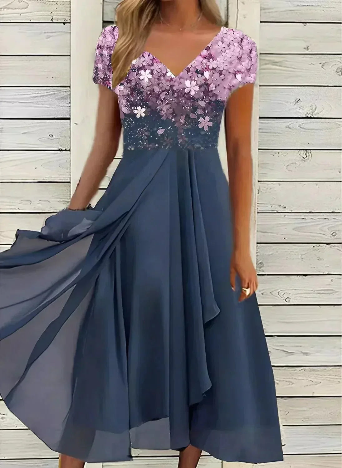 Abito Cocktail Donna in Chiffon Elegante