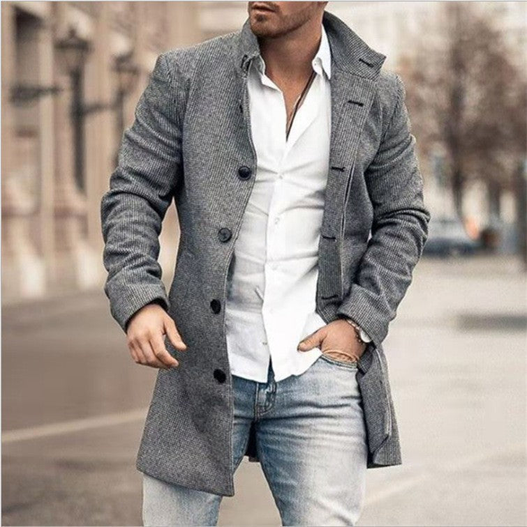 Cappotto Uomo in Misto Lana Slim Fit Stile Smart Casual - Brentozzi