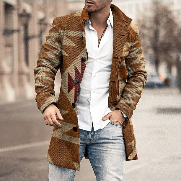 Cappotto Uomo in Misto Lana Slim Fit Stile Smart Casual