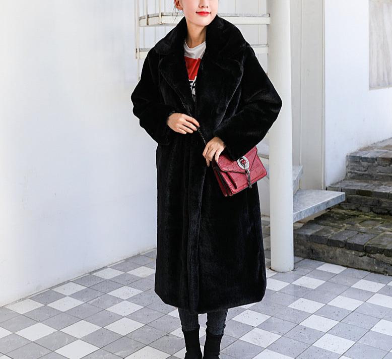 Cappotto Donna Lungo in Pile Morbido Caldo Elegante