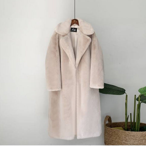 Cappotto Donna Lungo in Pile Morbido Caldo Elegante