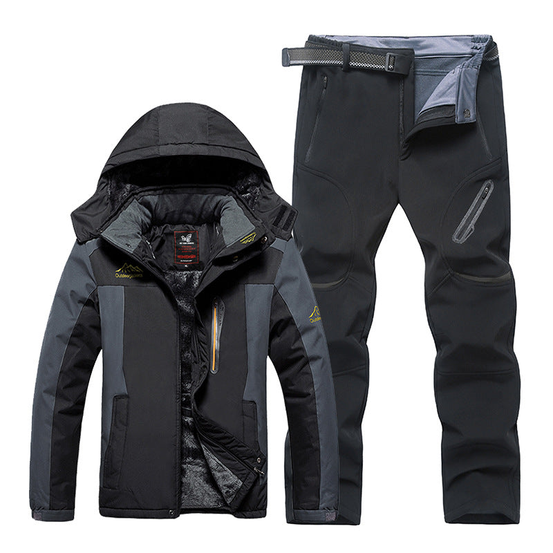 Completo Invernale Uomo Impermeabile Giacca e Pantaloni Imbottiti