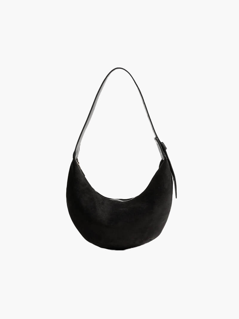 Borsa a Mezza Luna Donna in Camoscio Morbida