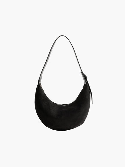 Borsa a Mezza Luna Donna in Camoscio Morbida
