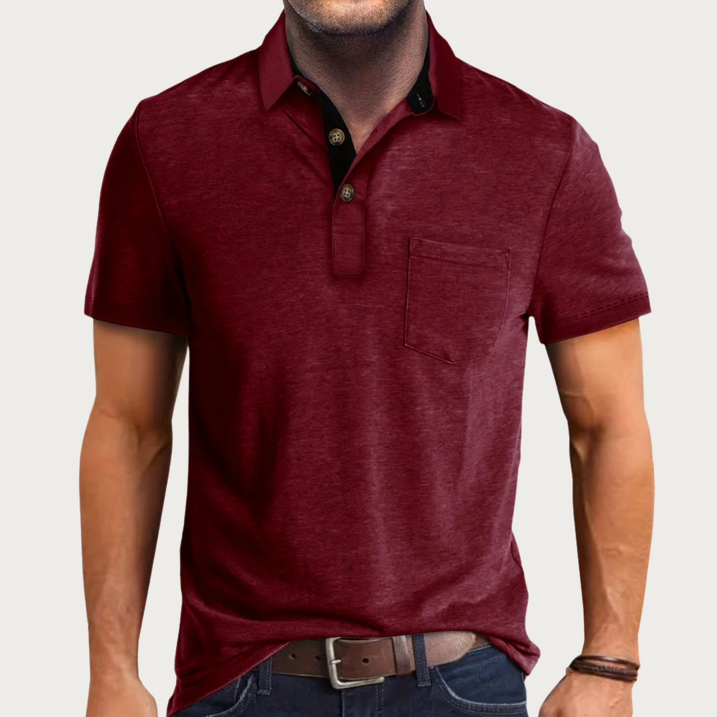 Polo Uomo Manica Corta con Bottoni