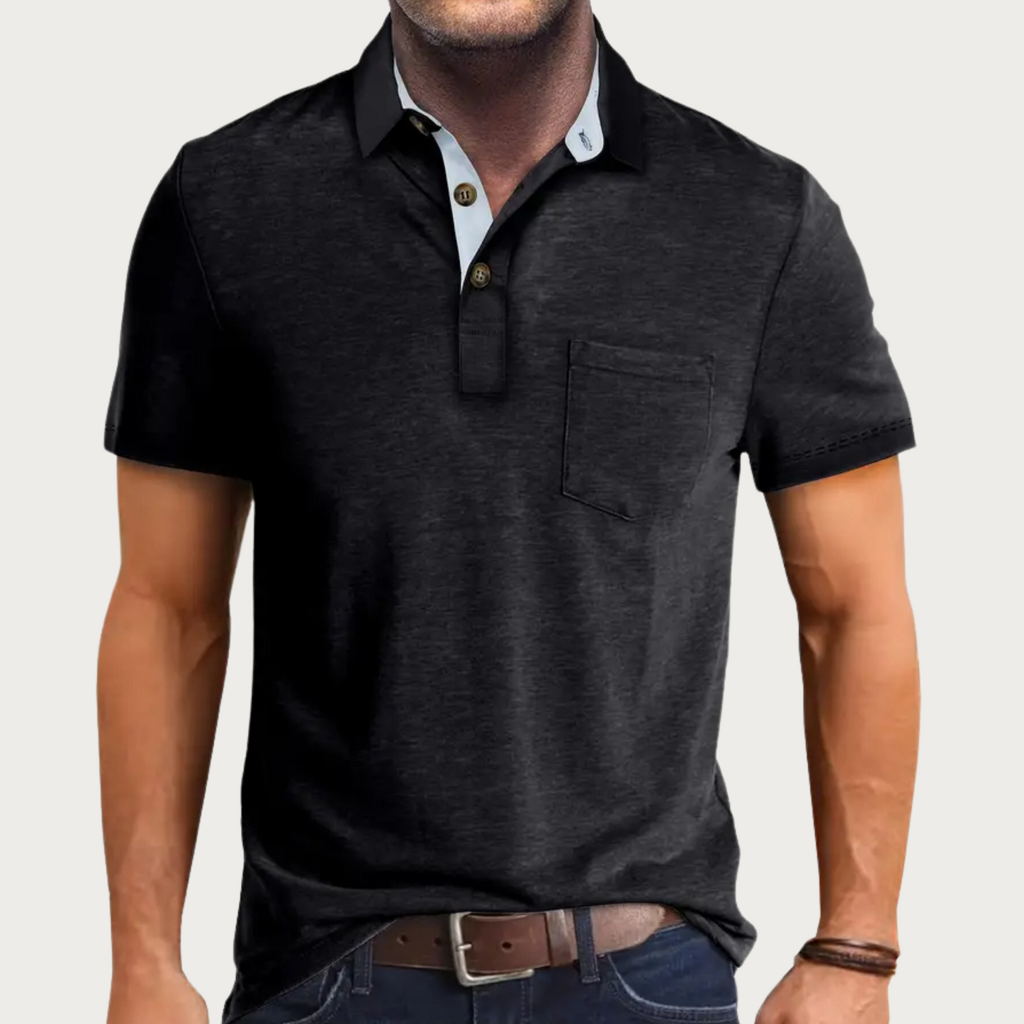 Polo Uomo Manica Corta con Bottoni