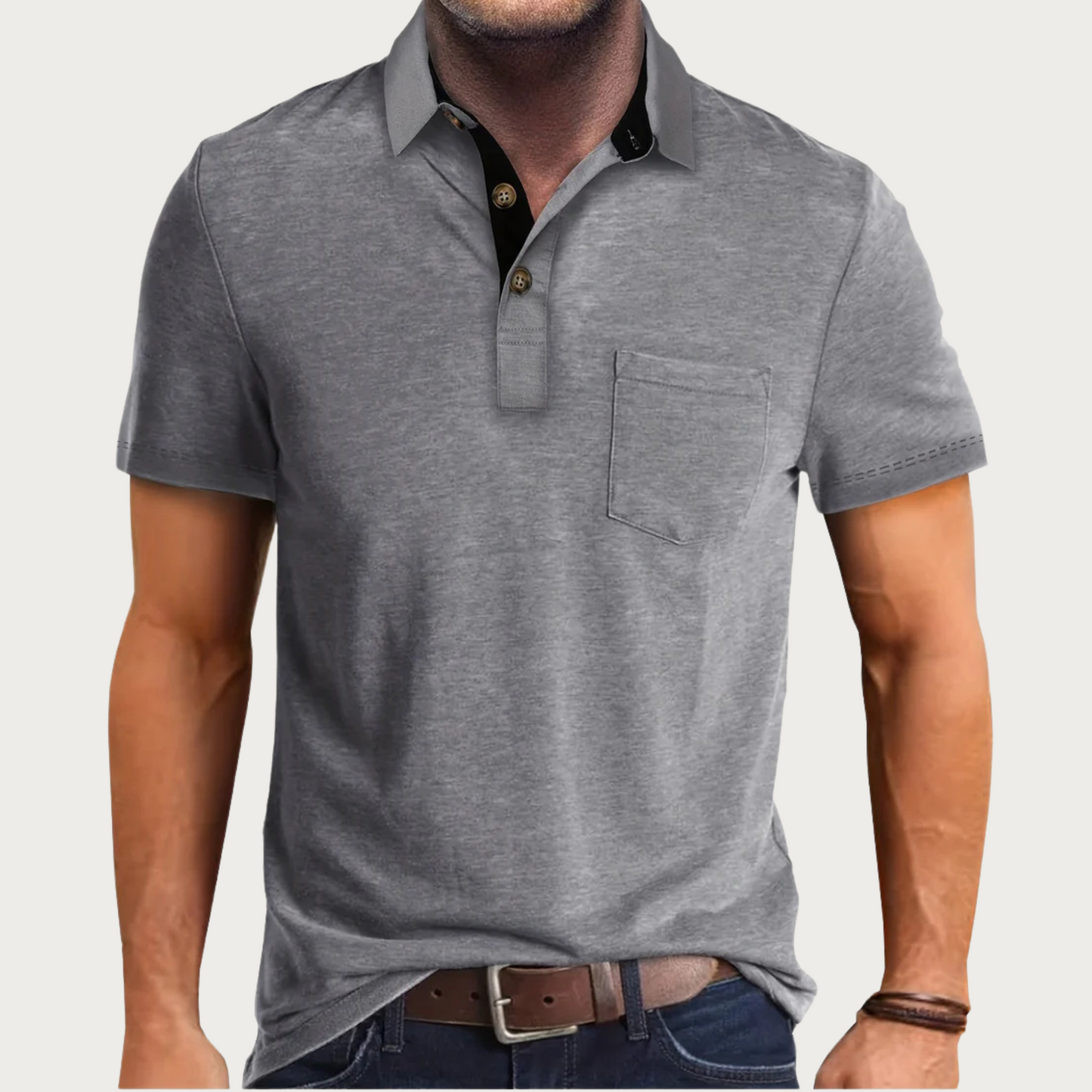 Polo Uomo Manica Corta con Bottoni