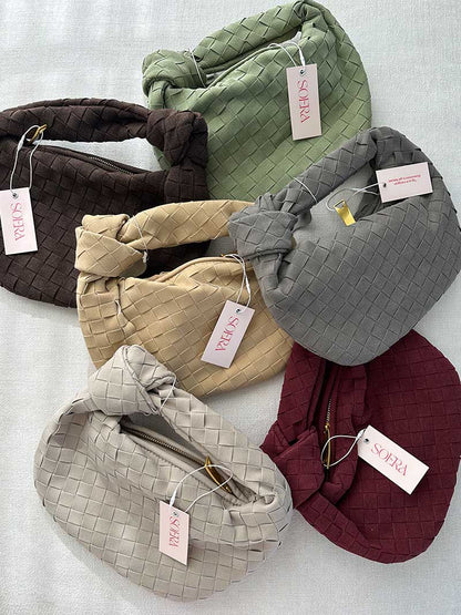 Borsa Mini Donna in Pelle Scamosciata Intrecciata
