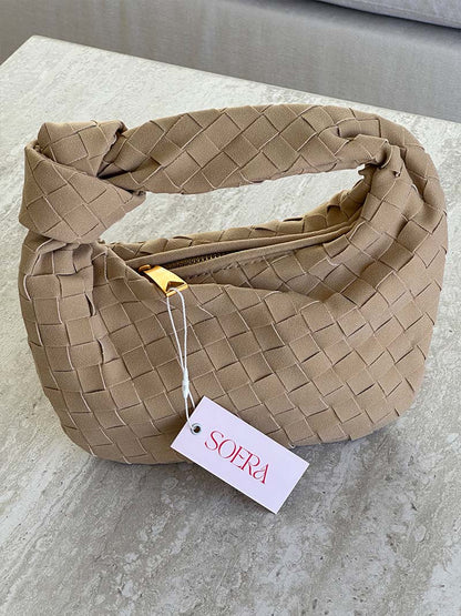 Borsa Mini Donna in Pelle Scamosciata Intrecciata