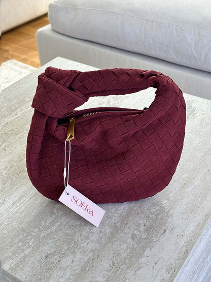 Borsa Mini Donna in Pelle Scamosciata Intrecciata