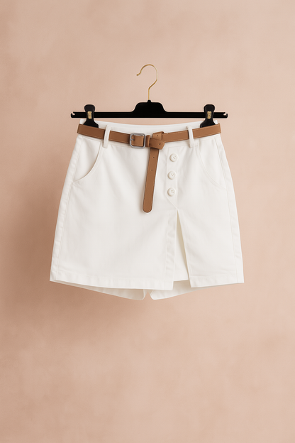 SUZY | Pantaloncini a vita alta con cintura decorativa 6