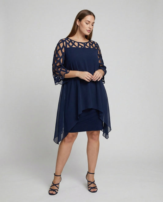 Abito Midi Donna Taglia Oversize Elegante - Brentozzi
