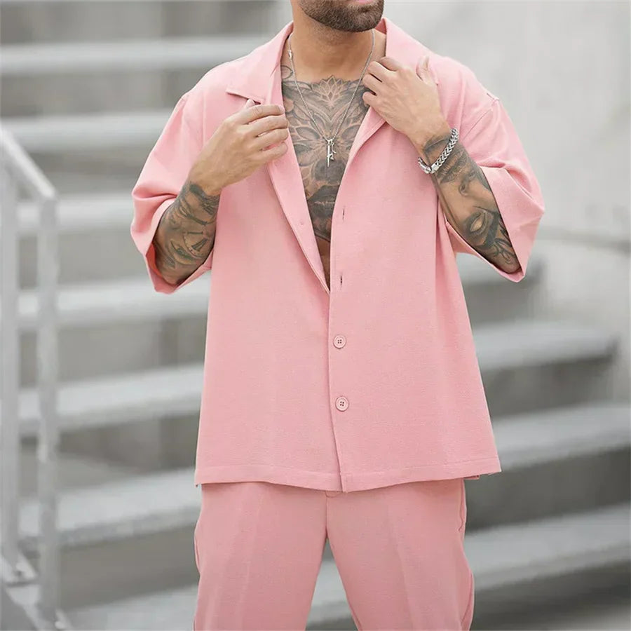 Completo Estivo Uomo Maglia Manica Corta e Pantaloncini