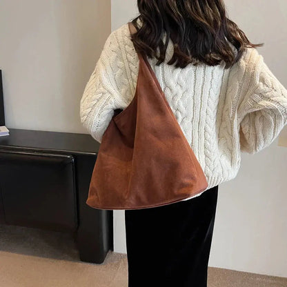 Borsa Tote Donna in Camoscio Stile Classico