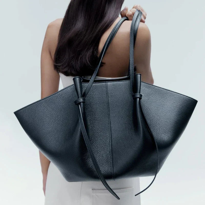 Borsa Tote Donna con Fiocco e Manici Lunghi Ampi - Brentozzi