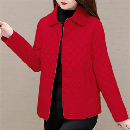 Cappotto Donna Imbottito Trapuntato Stile Classico Caldo Autunno